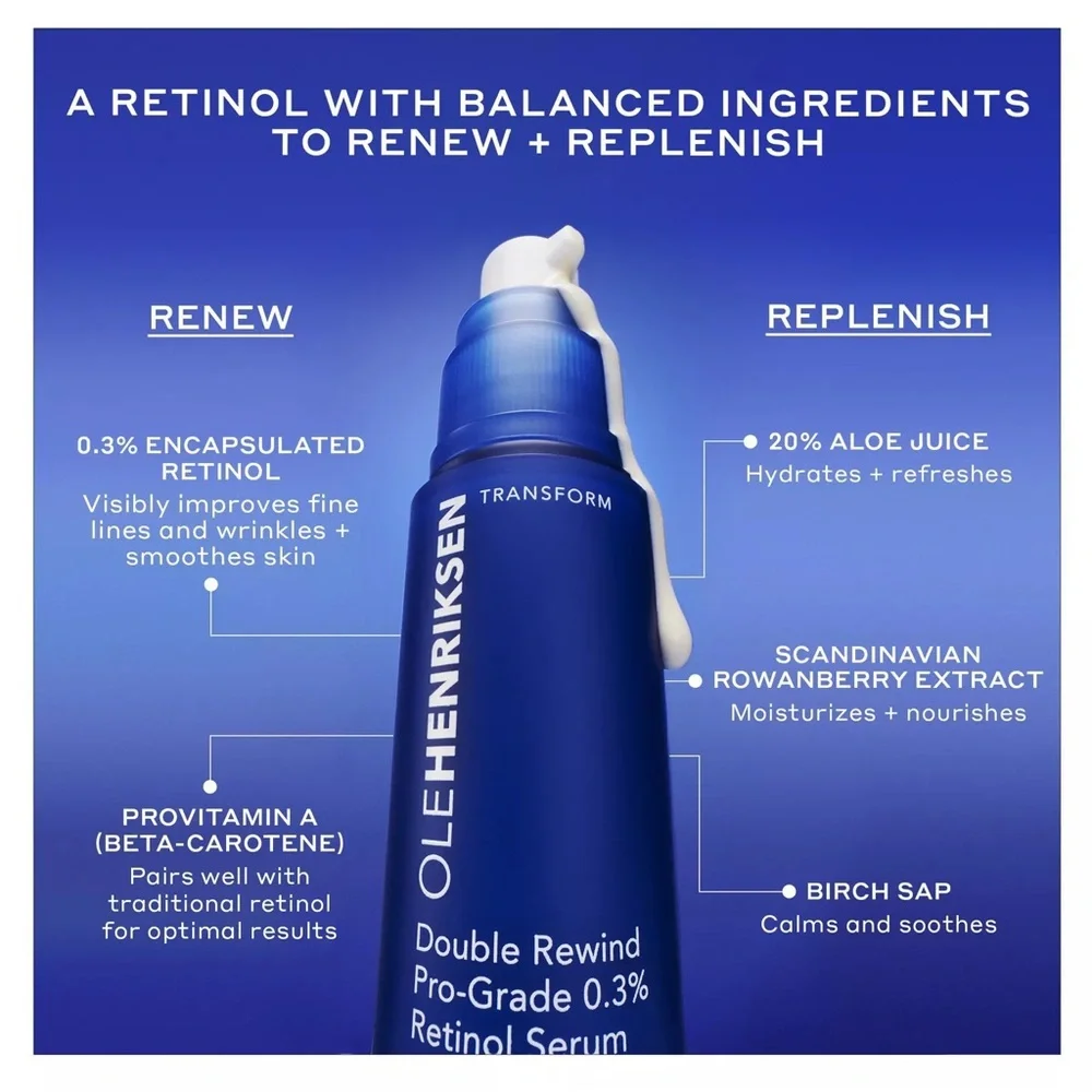 OLEHENRIKSEN Double Rewind Pro-Grade 0.3% Retinol for Fine Lines‎ & Wrinkles NWT